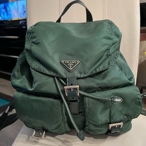 Authentic Prada Forest Green Nylon Backpack